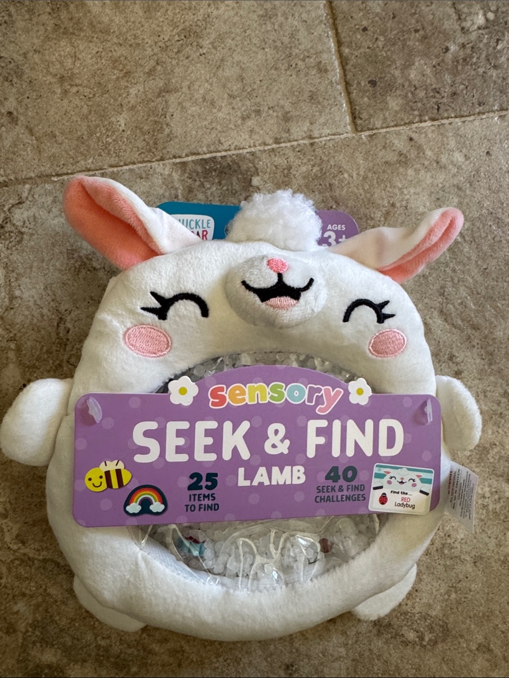 NWT chuckle & roar sensory seek & find toy plush lamb challenges